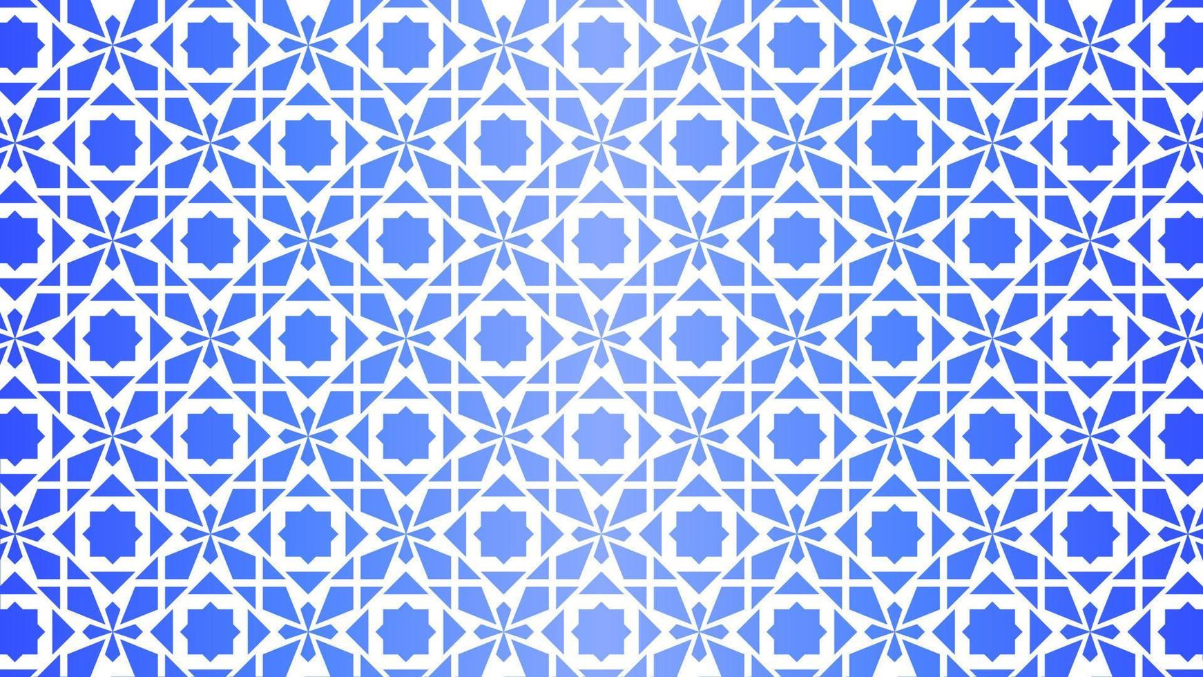 Seamless pattern of floral islamic art with blue color for ramadan design graphic in muslim culture and islam religion. Vector pattern that normally used for mosque ornamen or islamic design