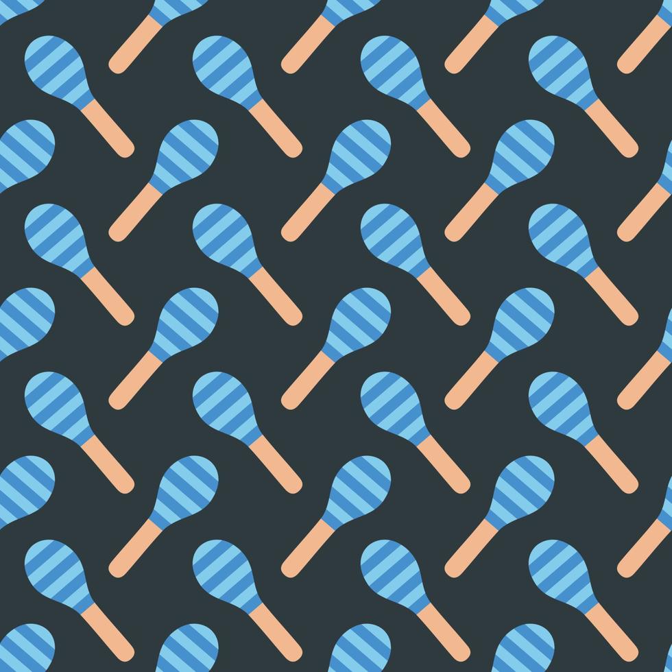 Vector flat hand drawn seamless pattern with maracas