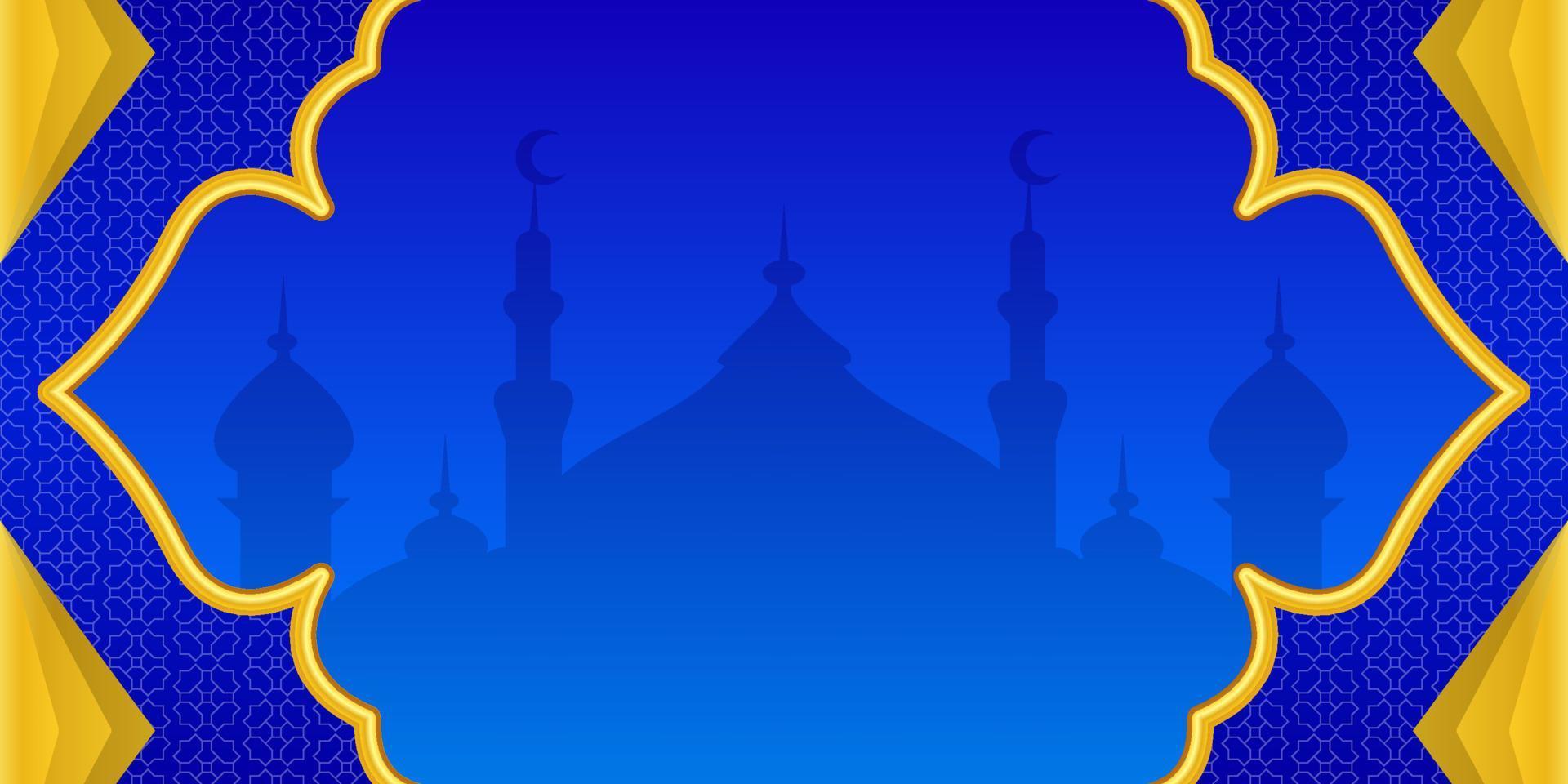 Islamic Blue Banner Background Template 20562822 Vector Art at Vecteezy