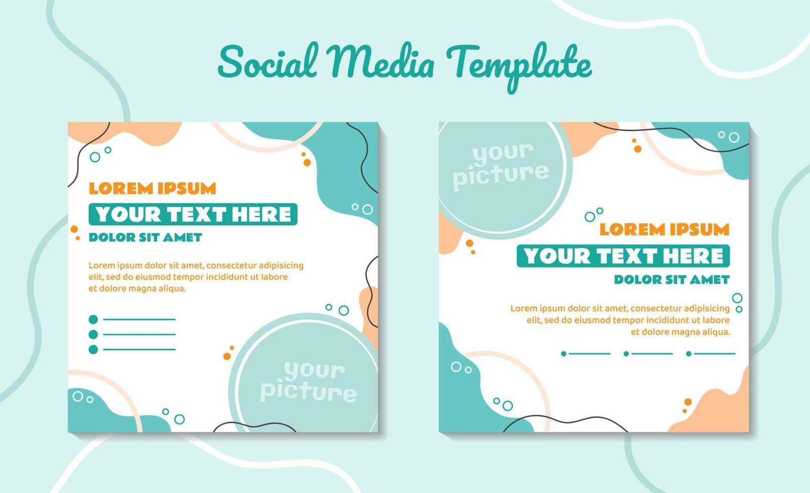 Social Media Abstract Template, Banner Background Ornament vector