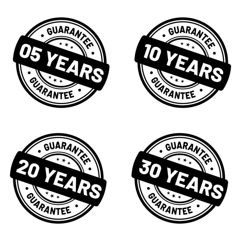 Best guarantee label seal stamp set vector