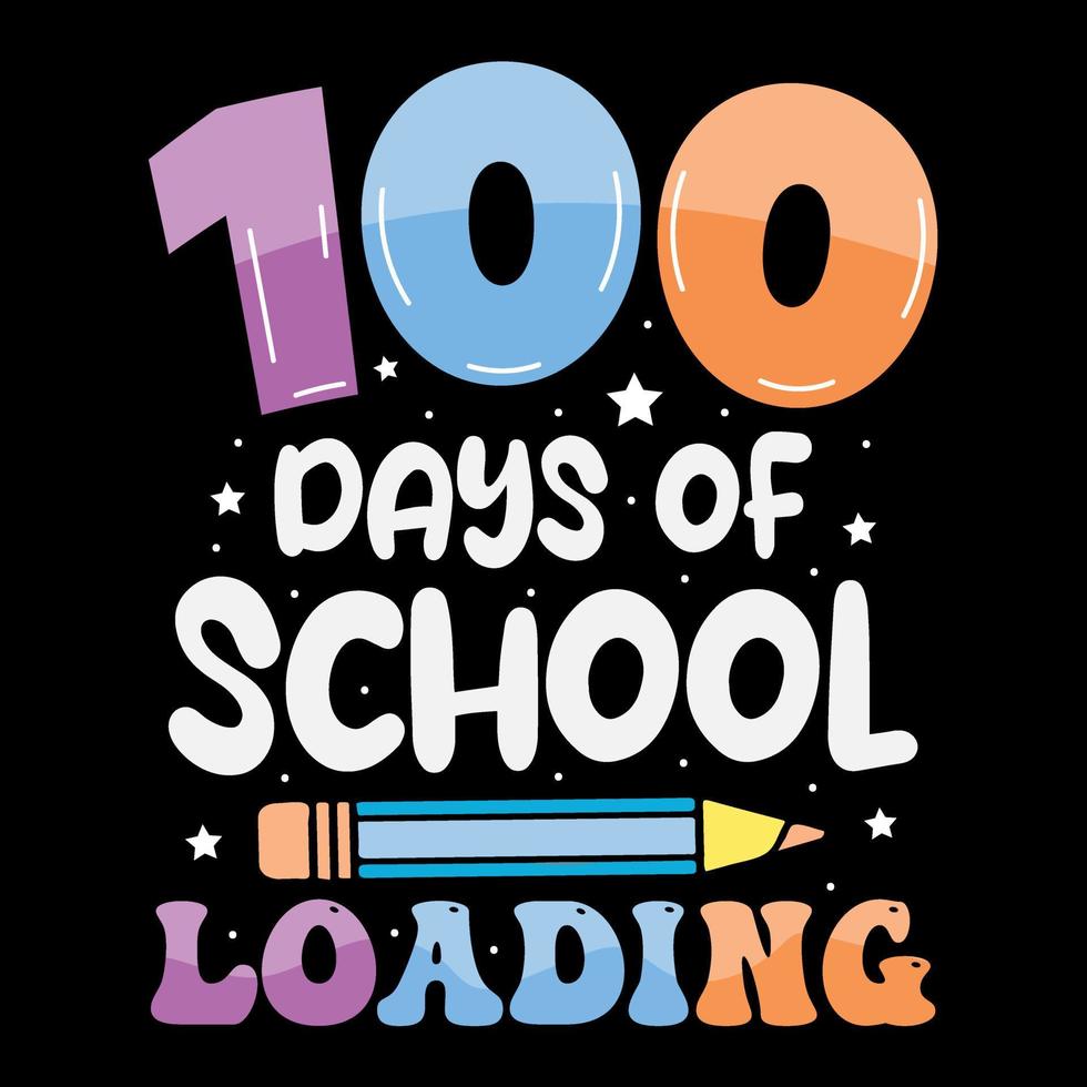 Centésimo día t camisa, 100 dias de colegio t camisa, Centésimo día t camisa, contento 100 dias camiseta, profesor t camisa vector