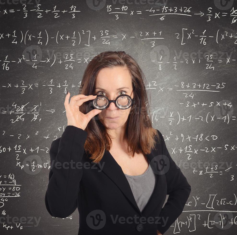 Nerd math teacher photo