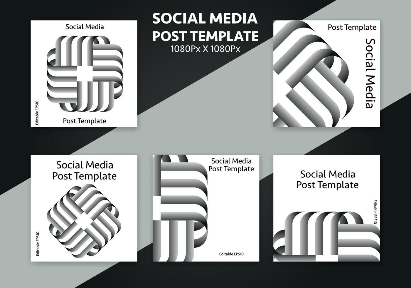 Post template for social media - editable Post cover design for business vector