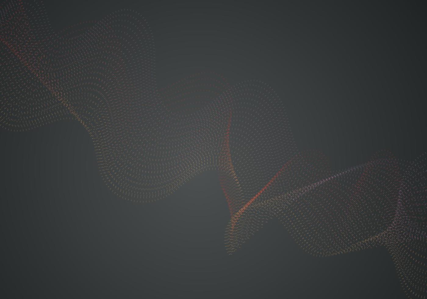 Black abstract background design. Modern wavy line pattern guilloche curves in monochrome colors. Premium stripe texture for banner, business backdrop. Dark horizontal vector template