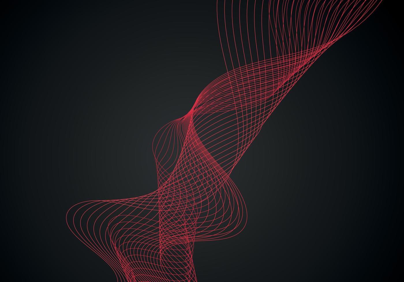 Black abstract background design. Modern wavy line pattern guilloche curves in monochrome colors. Premium stripe texture for banner, business backdrop. Dark horizontal vector template