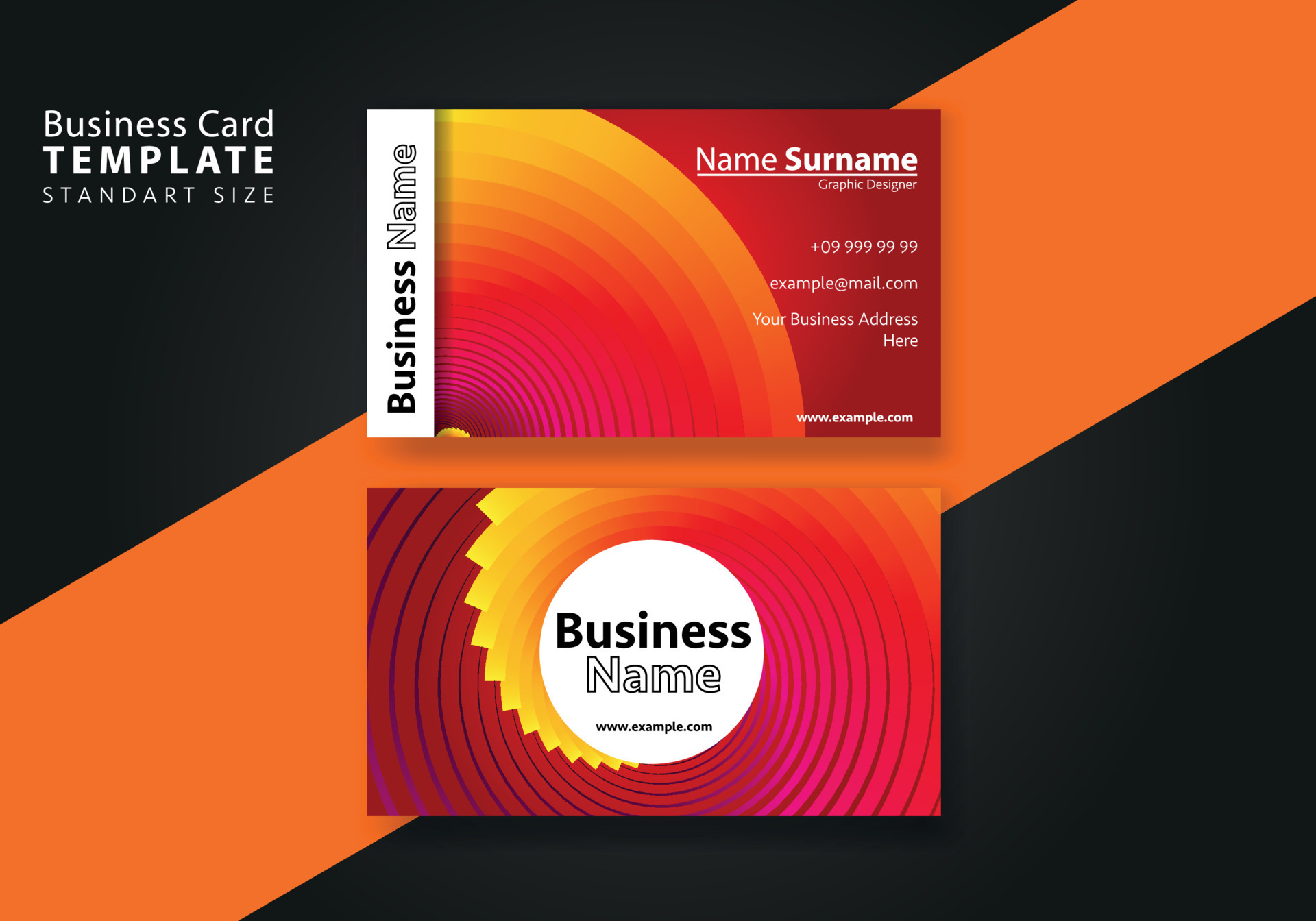 Business Card Template Design Abstract Modern business card for Luxury Presentation of Simple