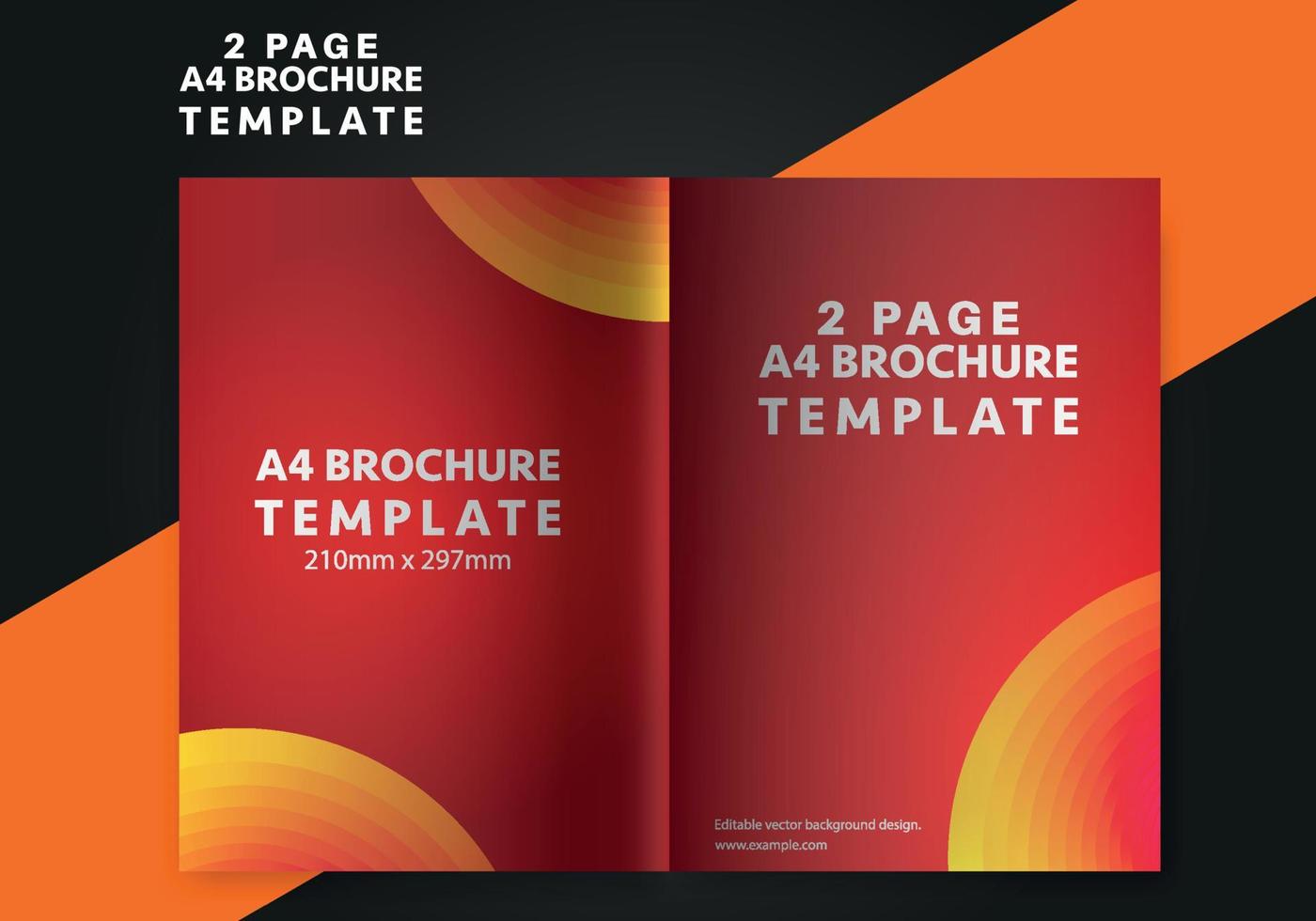 Trifold brochure design. A4 abstract business brochure template. Creative design marketing flyer template with text space. vector