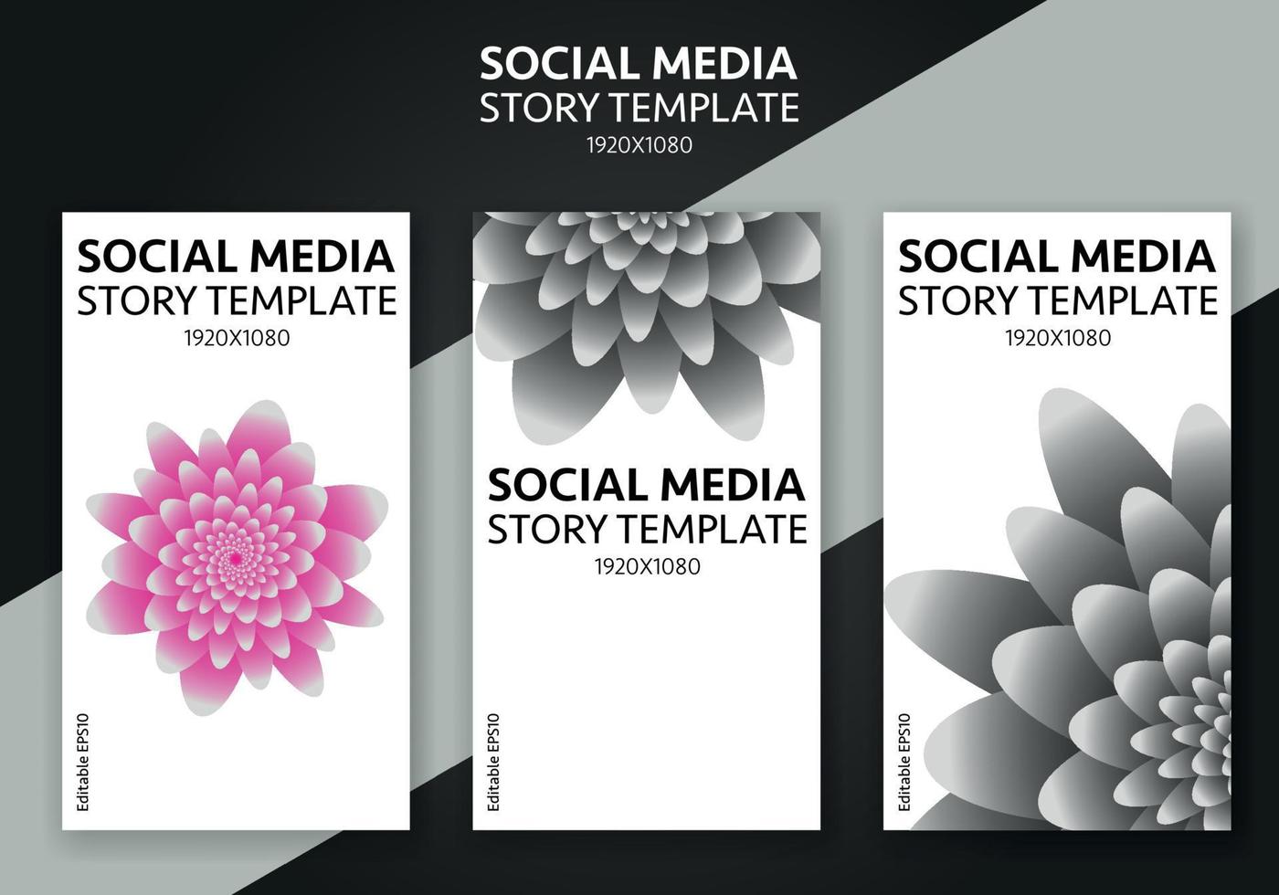 Story template for social media - editable story cover design for business vector