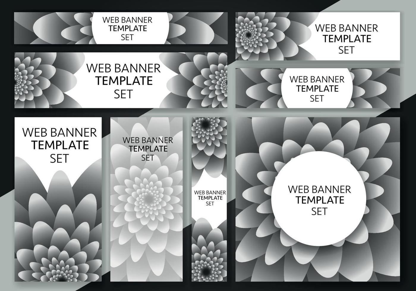 Business banner design web template Set, Horizontal header web banner. Cover header background for website design, Social Media Cover ads banner, flyer, invitation card vector