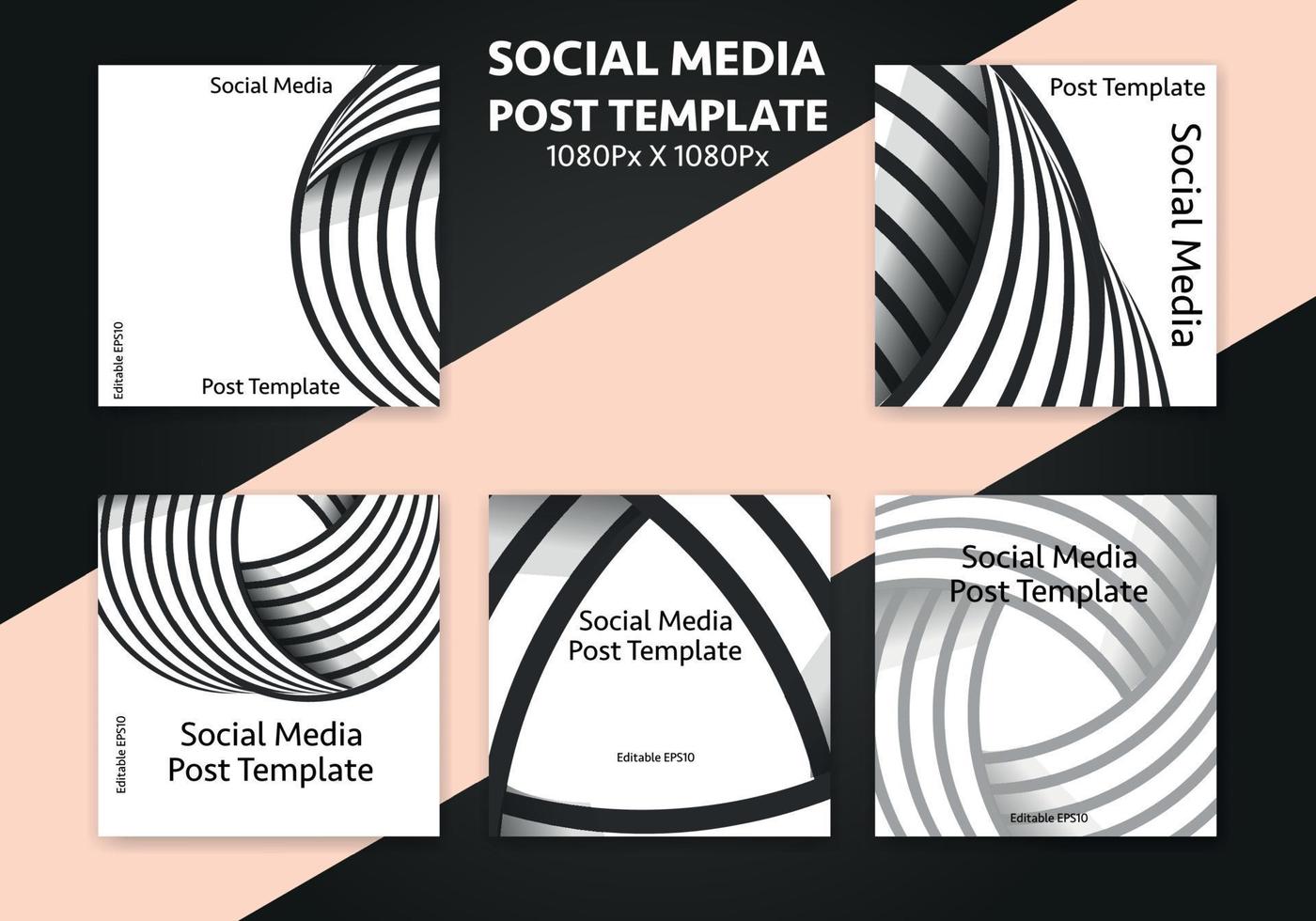 Post template for social media - editable Post cover design for business vector