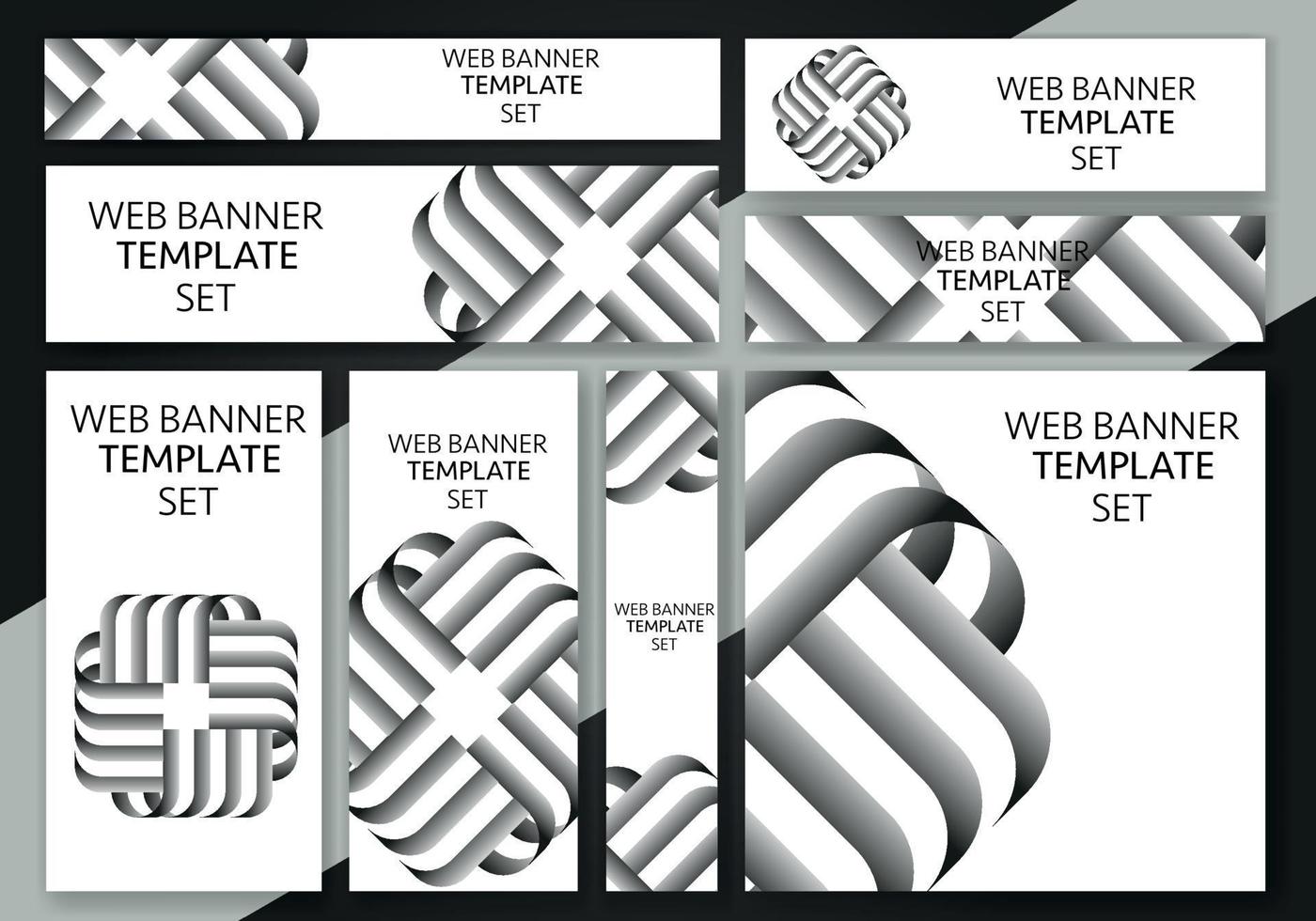 Business banner design web template Set, Horizontal header web banner. Cover header background for website design, Social Media Cover ads banner, flyer, invitation card vector