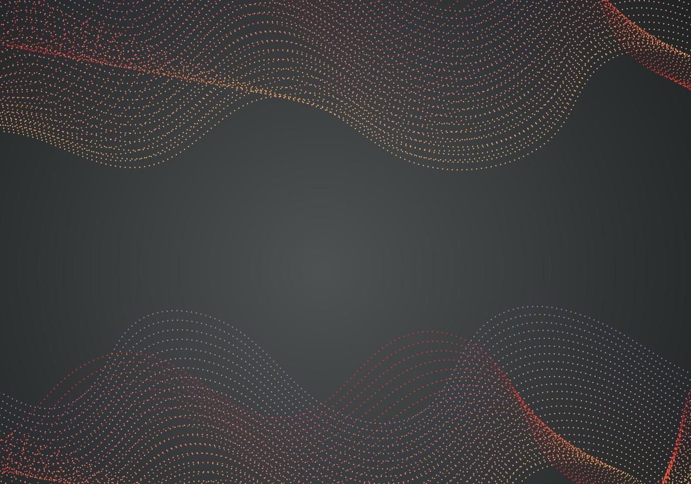 Black abstract background design. Modern wavy line pattern guilloche curves in monochrome colors. Premium stripe texture for banner, business backdrop. Dark horizontal vector template