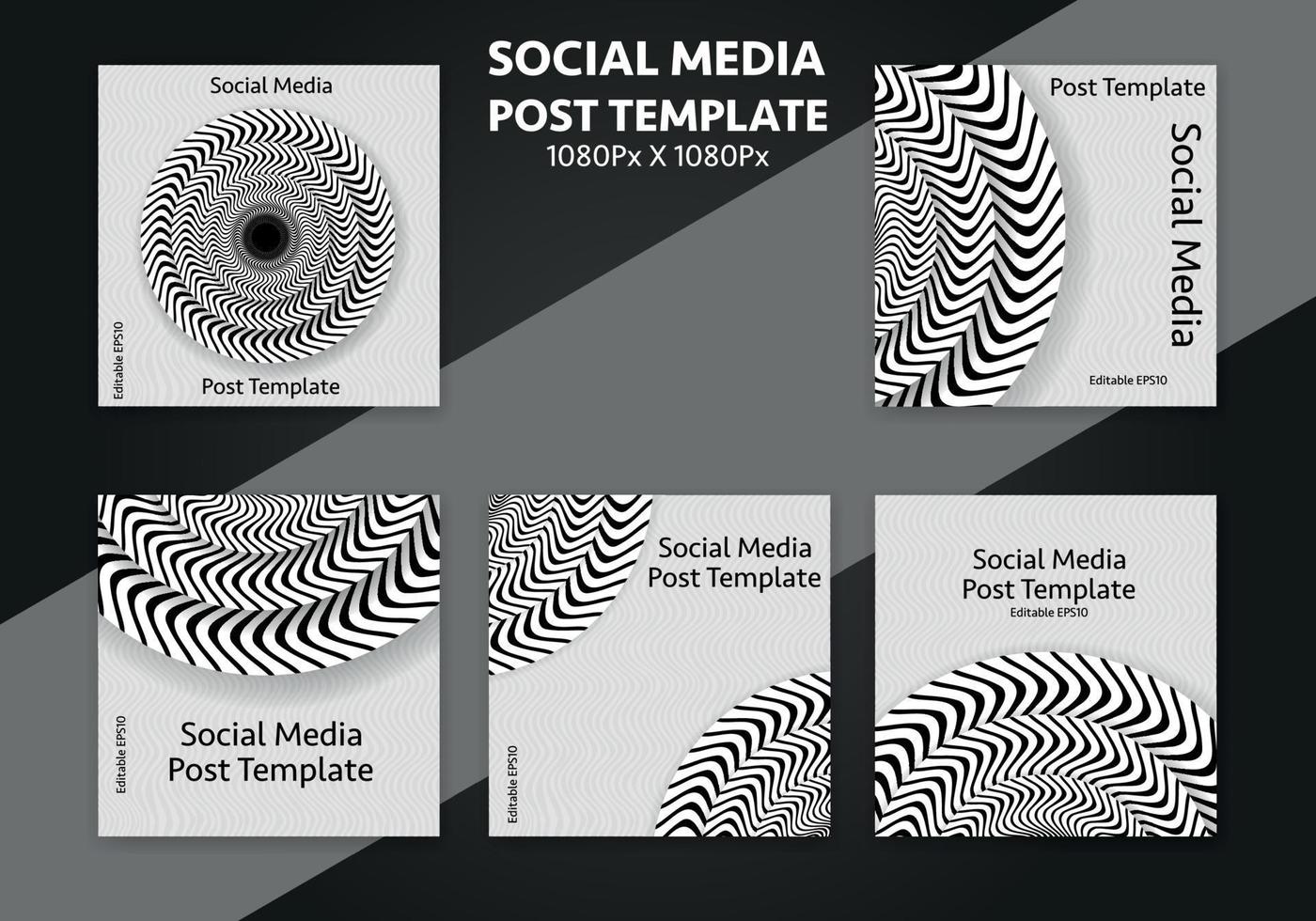 Post template for social media - editable Post cover design for business vector