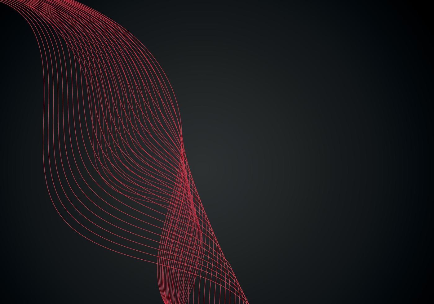Black abstract background design. Modern wavy line pattern guilloche curves in monochrome colors. Premium stripe texture for banner, business backdrop. Dark horizontal vector template