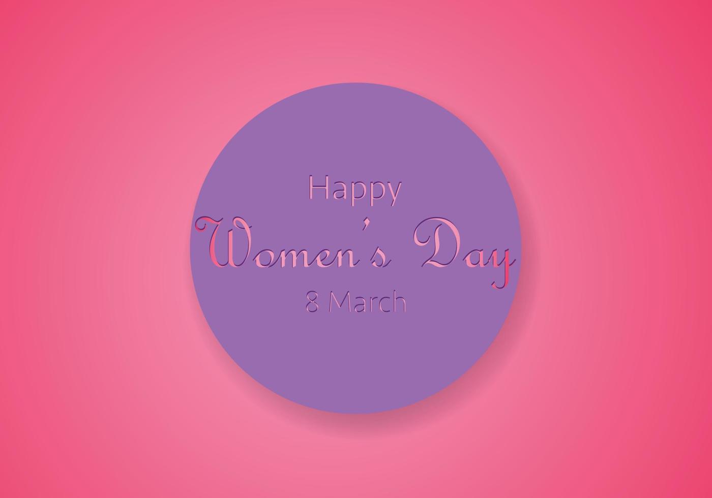 Happy Women's day hand drawn lettering. Template for, banner, poster, flyer, greeting card, web design, print design. Vector illustration.