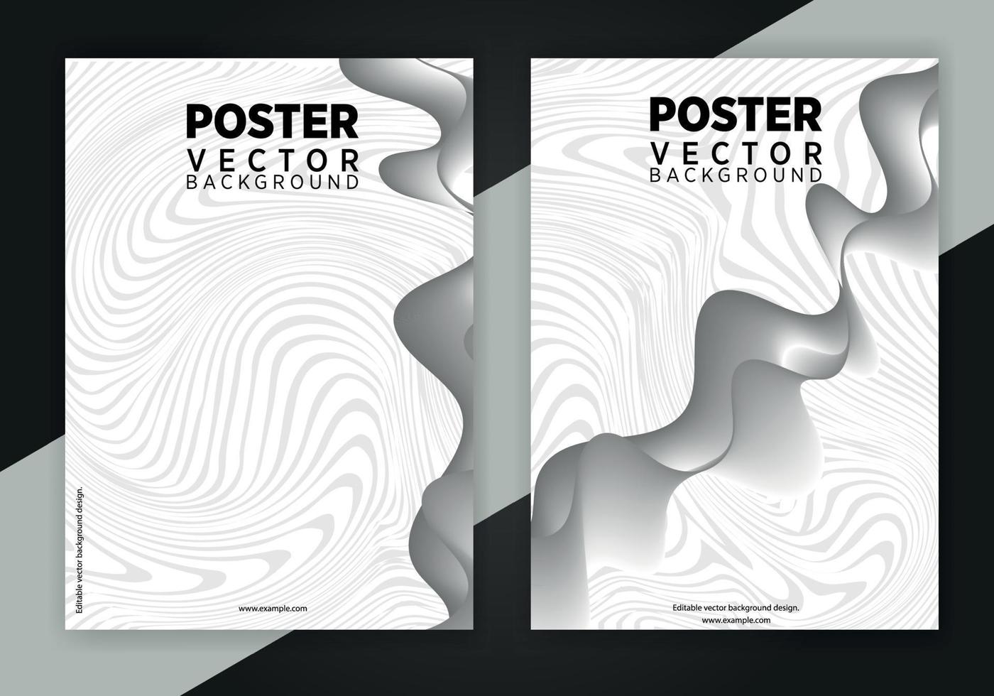 Trendy abstract glitch art poster set. Vector cover templates with abstract waves, geometric shapes in bauhaus, memphis, hipster style. Design background for flyers, placards, brochures, posters