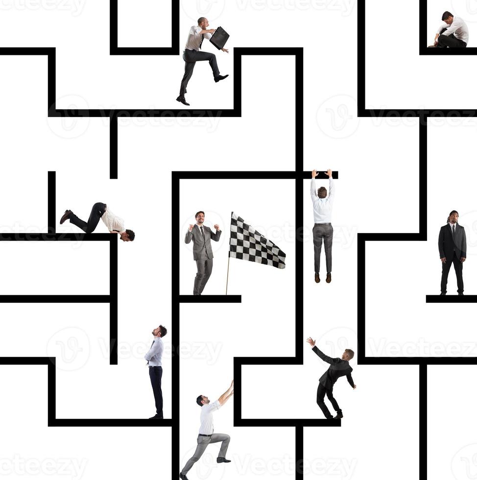 Business game of maze photo