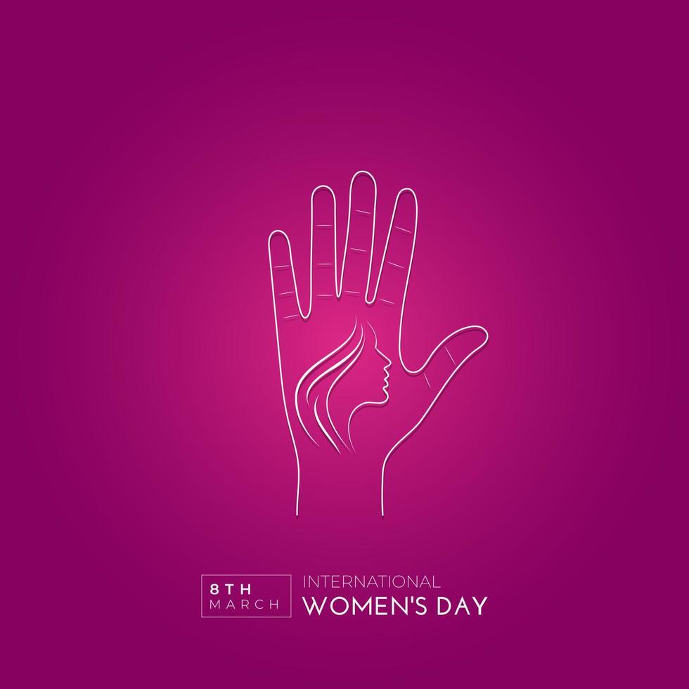 International Women's Day 8 March Social Media Post vector