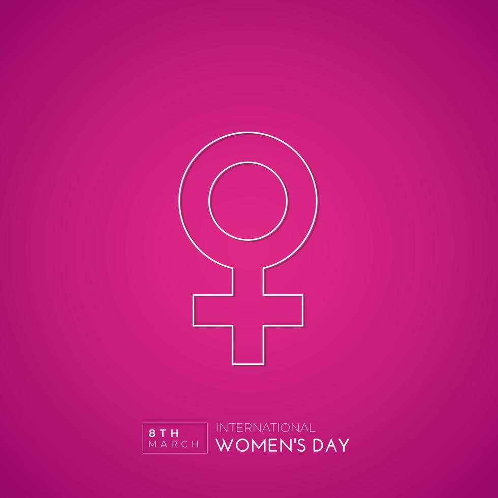 International Women's Day 8 March Social Media Post vector