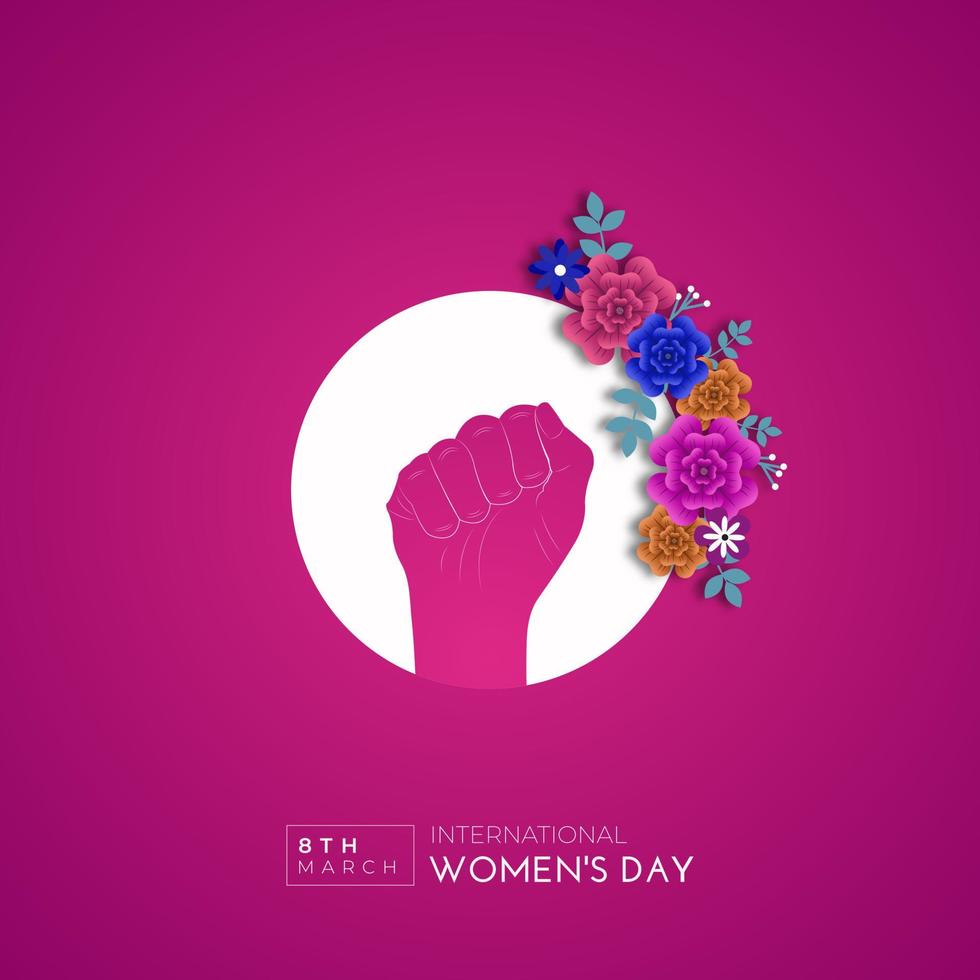 International Women's Day 8 March Social Media Post vector