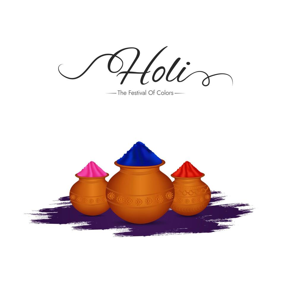 Happy holi the festival of colors social media post vector