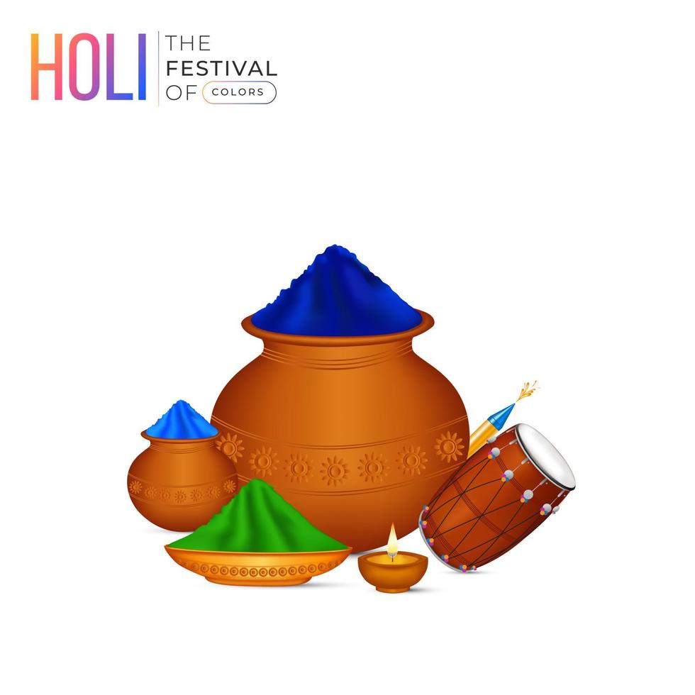 Happy Holi Social Media Post vector