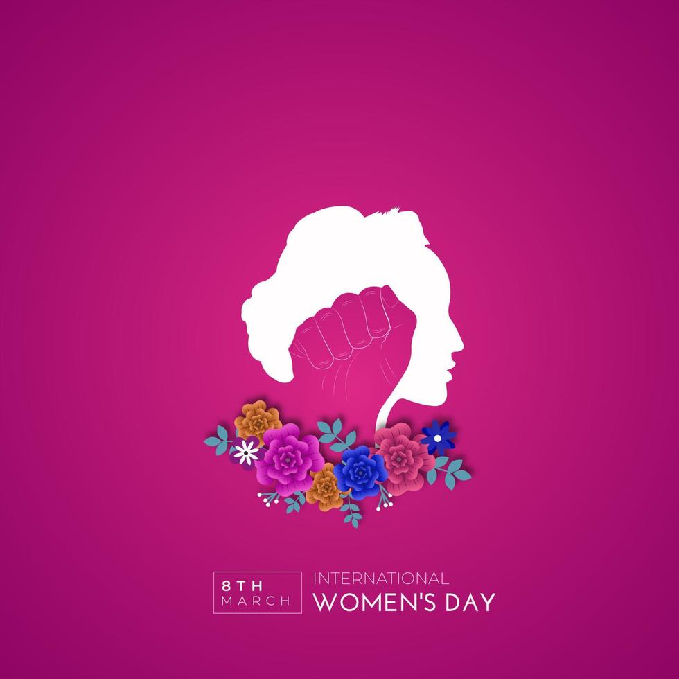 International Women's Day 8 March Social Media Post vector