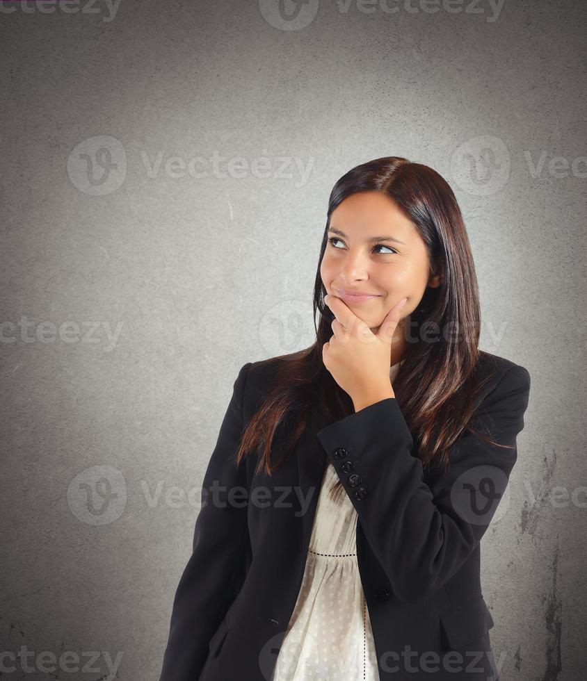 Businesswoman invents lie photo