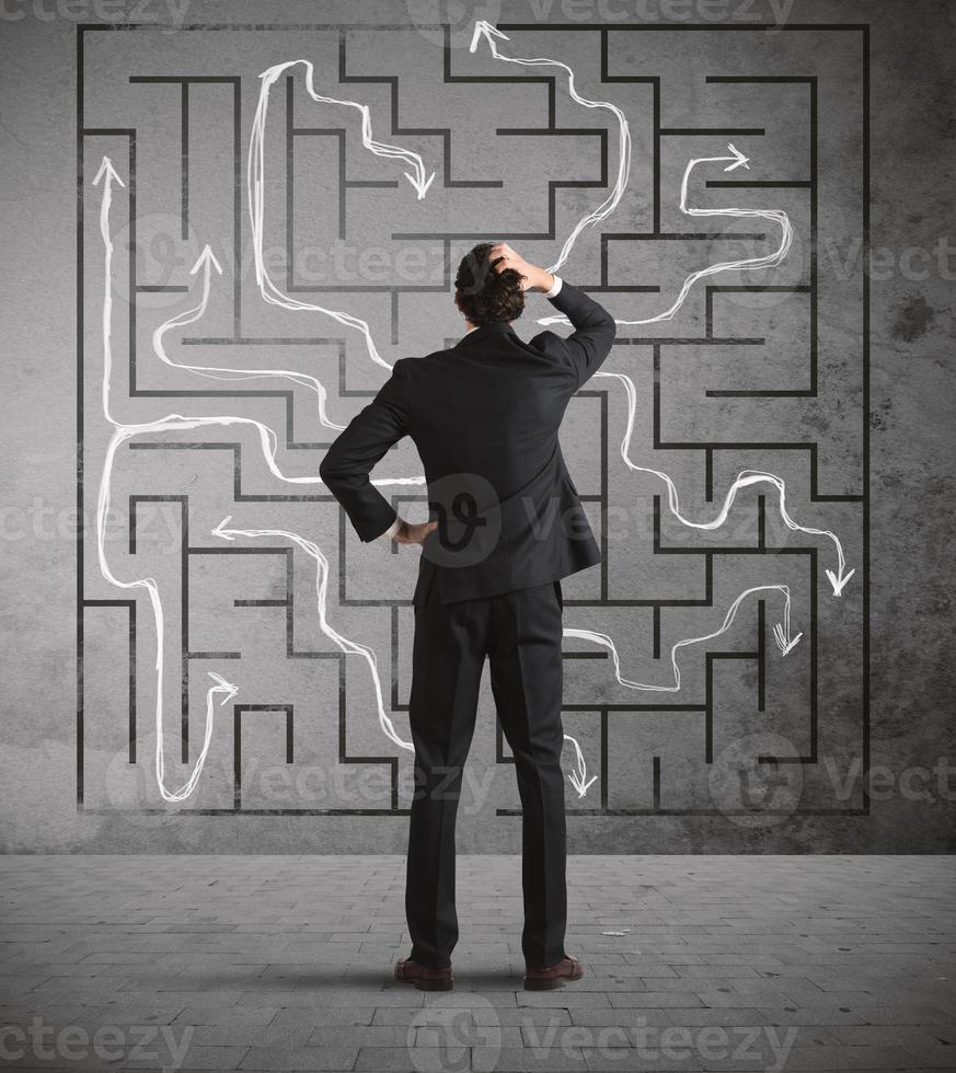 Businessman seek the solution photo