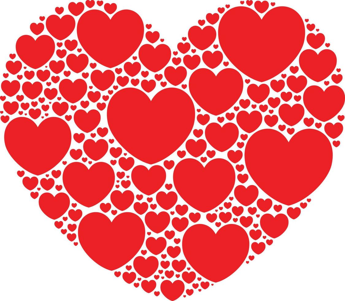 Valentine's Heart With Hearts Inside Vector Illustration 20563708 ...