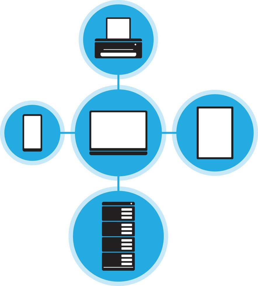 Illustration of Connected Technologies vector