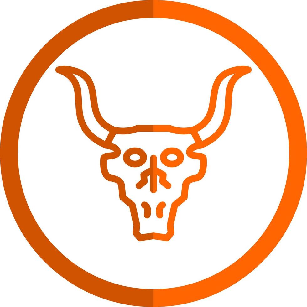 Bull Skull Vector Icon Design