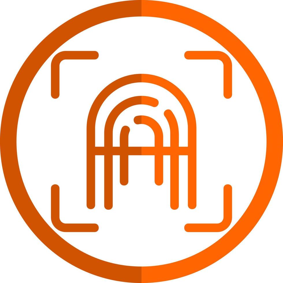 Fingerprint Scan Vector Icon Design