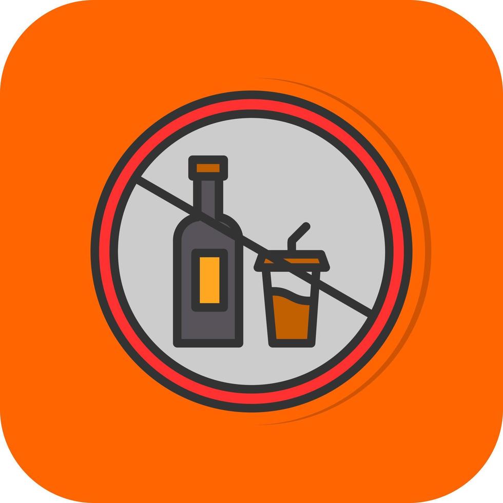 No Drink Vector Icon Design