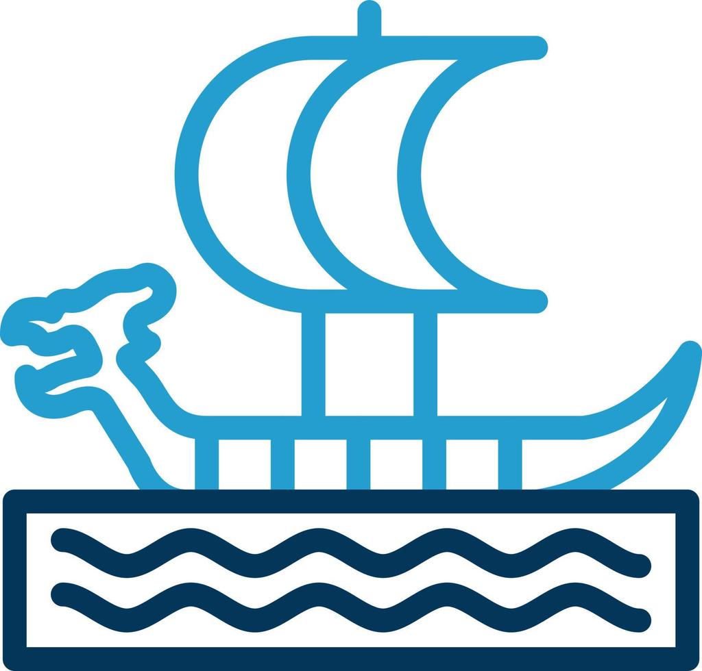 diseño de icono de vector de barco vikingo