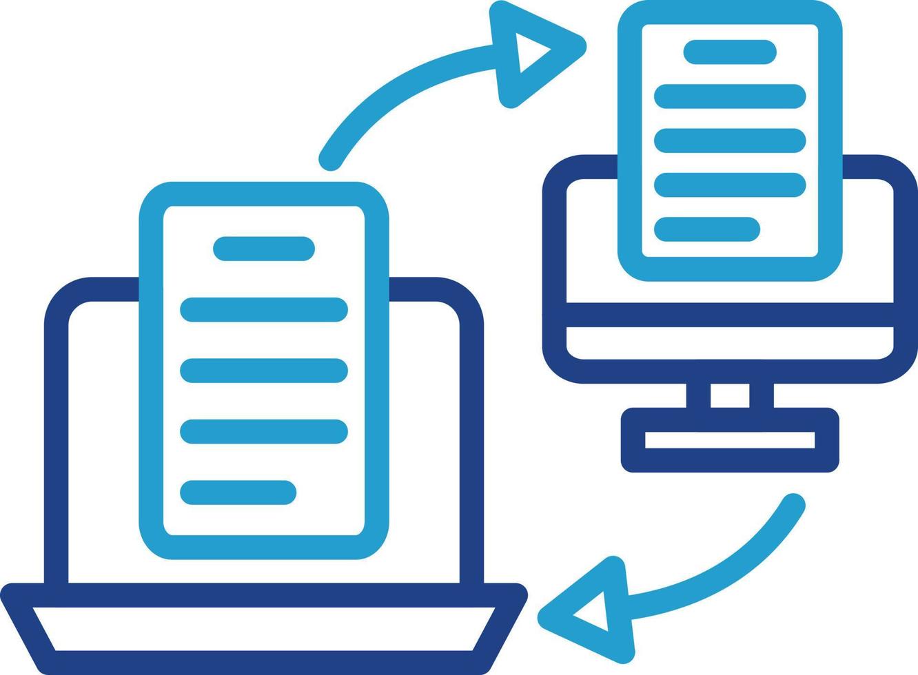 diseño de icono de vector de transferencia en línea