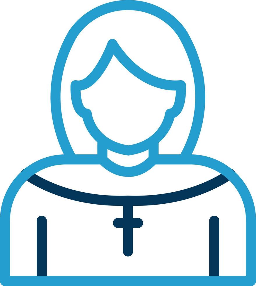 Nun Vector Icon Design