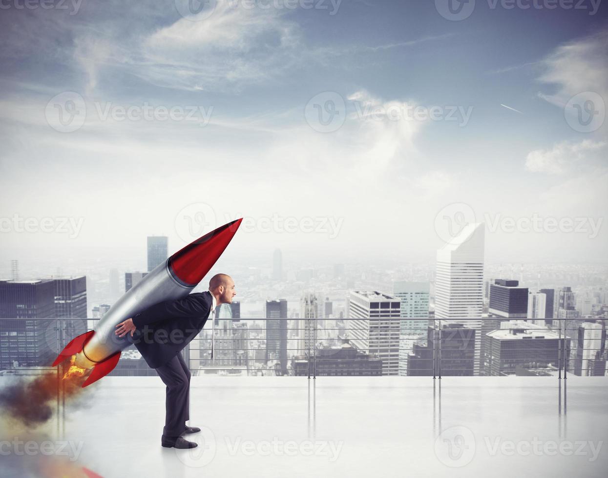 Determination and power businessman photo