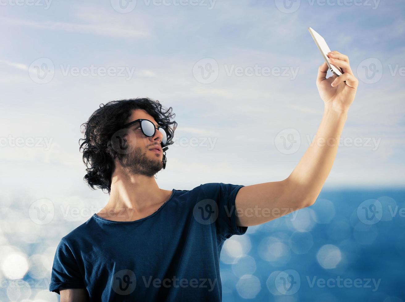 Man taking a selfie photo