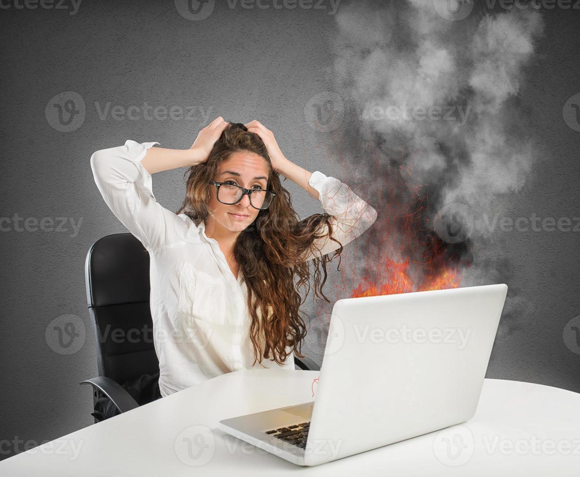 Stress in the office photo