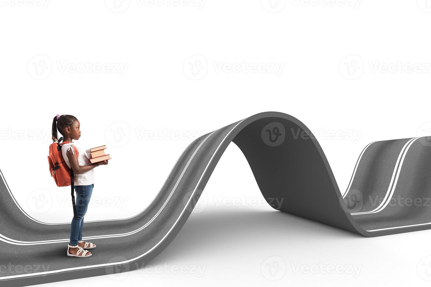Difficult way . 3D Rendering photo