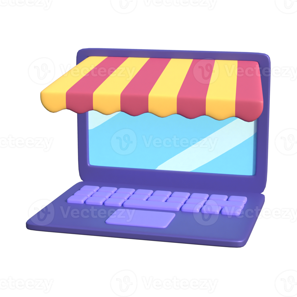 Online Shopping By Laptop png