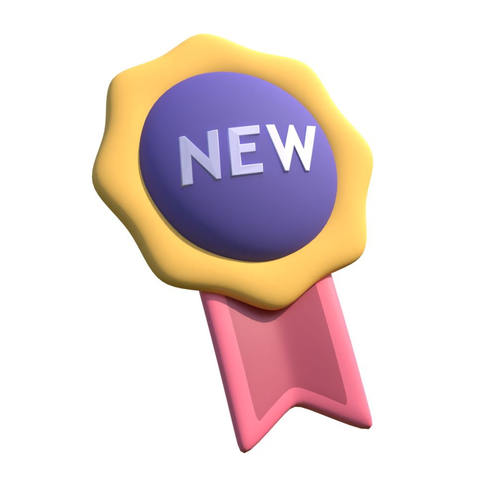 New Badge on transparent background png