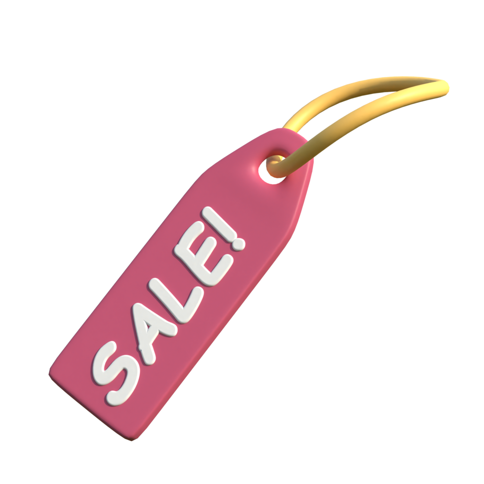 Sale Tag on transparent background png