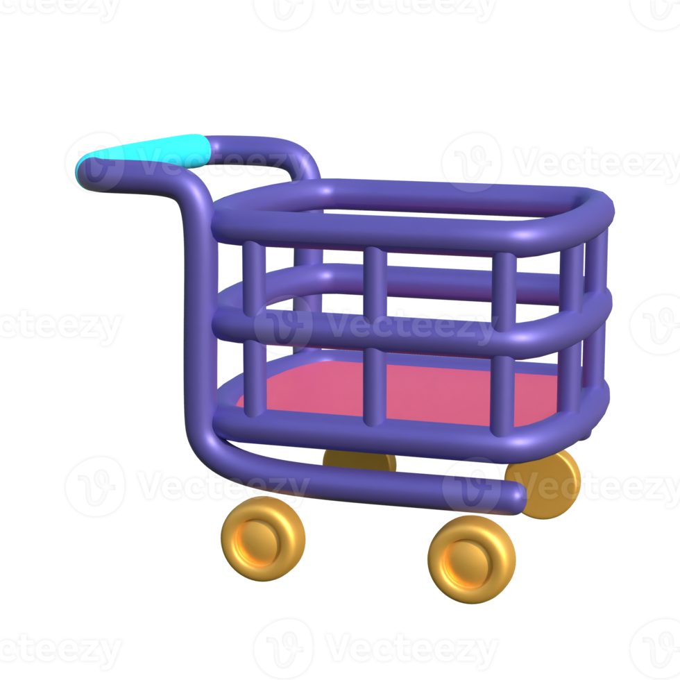 Shopping Trolley on transparent background png