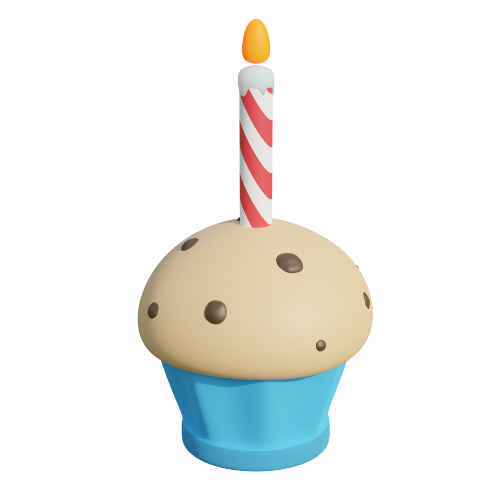Cupcake with candle png