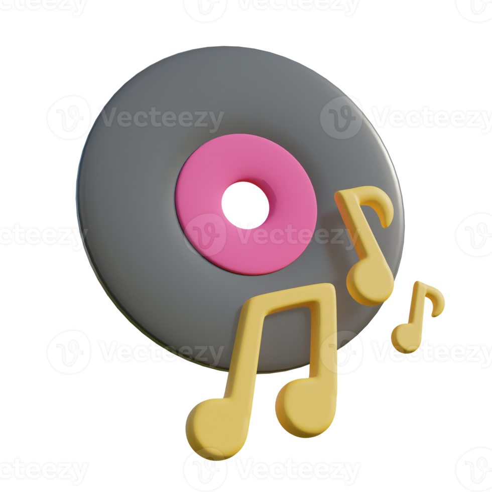 3d rendering black vinyl record isolated 11048701 PNG