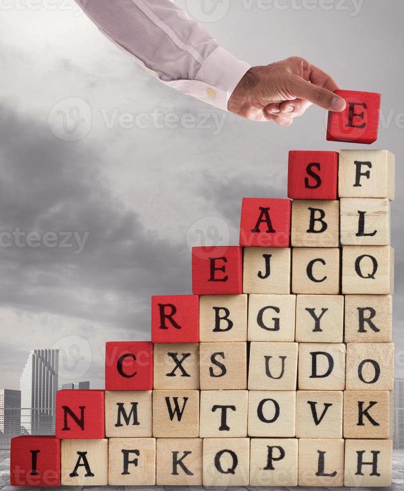 Climb to increase success in business photo