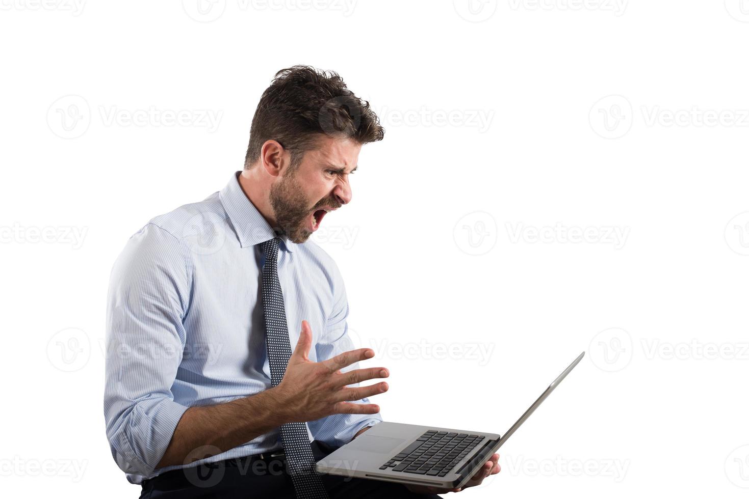 Stress and frustration caused by a computer photo